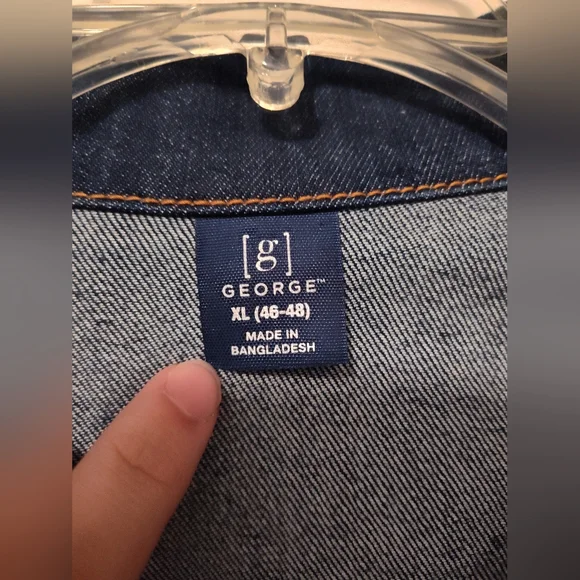 Men's Blue Denim Jacket by George - Picture 9 of 13